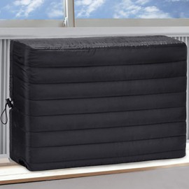Brivic Indoor AC Cover for Air Conditioner Cover Inside Window Unit 28 x 20 x 3.5 inches(L x H x D),Black
