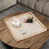 Ottoman Tray for Coffee Table Living Room Wood Serving Tray