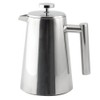 Cafetiére with plunger polished pot double-walled thermoisolation stainless steel filter