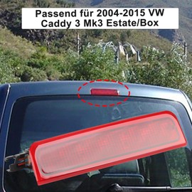 liangren 2K0945087C Third 3rd Brake Light Centre High Brake Light Replacement for 2004-2015 VW Caddy 3 Mk3 Estate Box Red