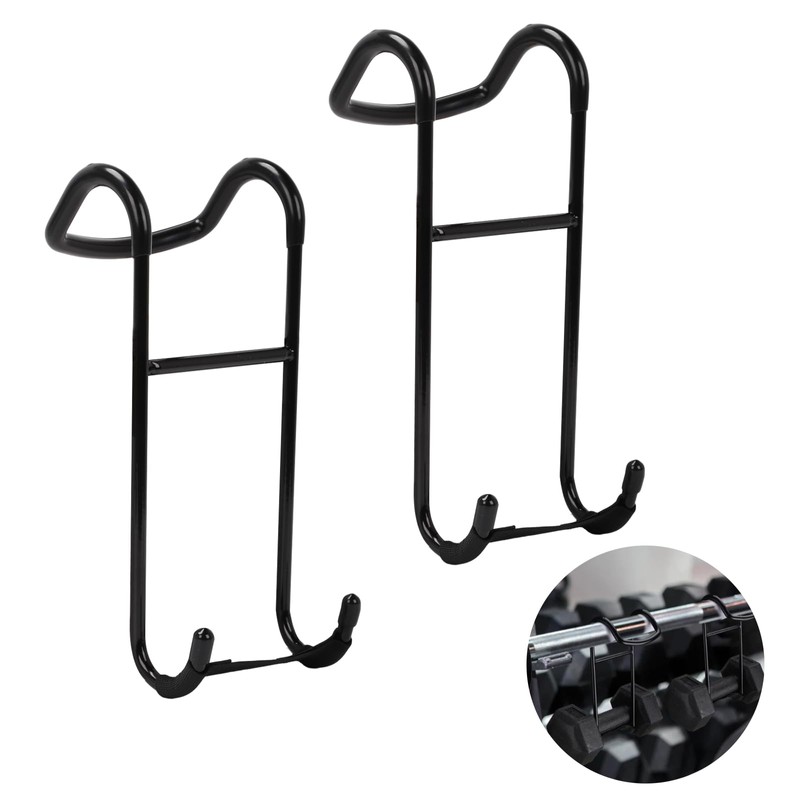 2 Pack Dumbbell Spotter Hooks for Barbell,220 Ib Load Capacity