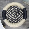 Natural Geo Moray Decorative Handwoven Jute Accent Stool (2, Black/Beige