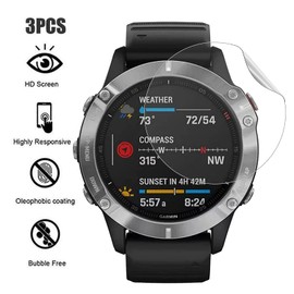Screen Protector for Garmin Fenix 6 PRO/Fenix 6, GEJEFA Flexible TPU Full Coverage 3D Curved Screen Film for Garmin Fenix 6/6 Pro/ 6 Sapphire/ 6 Pro Solar