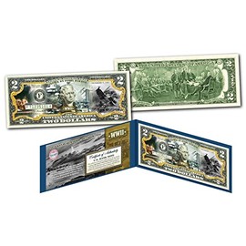 World WAR II Attack On Pearl Harbor - December 7th 1941 Uncirculated Two Dollar Bill Special Edition Collectible Display Holder and Certificate