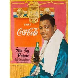 Boxer Sugar Ray Robinson for Coca Cola NEW METAL SIGN: 12 x 16" & Free Ship.