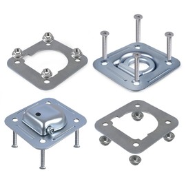 ZHSYMX Recessed D-Ring Tie Down Anchors (6,000 lb. Capacity) for Trailer, Trailer Tie Down Anchors Heavy Duty Kit for Trailer or Deliveries（2 Sets）