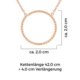 Mendozza Collier Chain Necklace Silver Gold Rose Gold Various Pendant Chains Stainless Steel 18 Carat Women's Jewellery, Stainless Steel