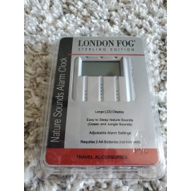 LONDON FOG LUGGAGE NATURE SOUNDS TRAVEL ALARM CLOCK - Sterling Edition Portable