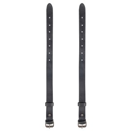 Hide & Drink, juego de 2 bandas de tobillo rústicas para bicicleta, hebilla de metal de latón, correas ajustables para piernas, regalos clásicos clásico para ciclistas, piel de grano completo, hecho a