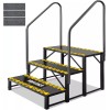 KAXUSDT 2 Step RV Steps with 2 Handrails Portable Stairs