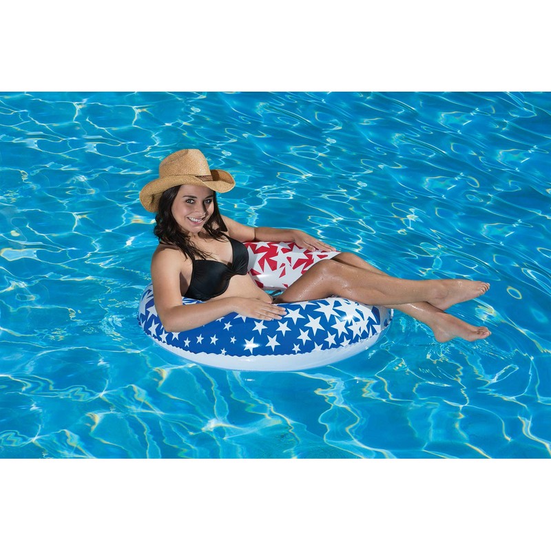 Poolmaster American Stars Inflatable Swimming Pool Inner Tube Float, 36