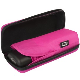 iX-brella Super Mini Pocket Umbrella - Tiny Umbrella in Case, Neon-pink, Pocket umbrella super mini