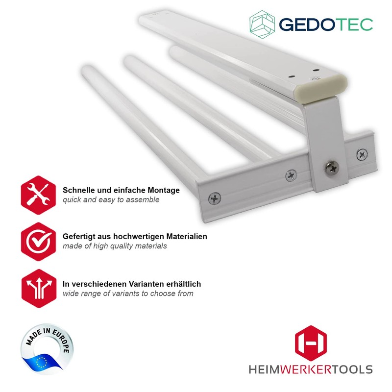Gedotec Hostel Towel Rail Extendible 1 Arm 1 Piece Towel