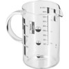 WMF Gourmet Glas Messbecher 0,5l, hitzebeständiges Glas, Skalierung für Liter,