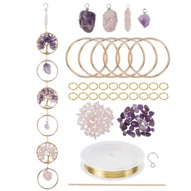 BEUNITONE DIY SunCatcher kit Crystal Tree of Life Window Wall Hanging Ornament Tree of Life Crystal Stone Kit for Indoor Window Dream Catchers for Car Rainbow Maker Home Decor Gift