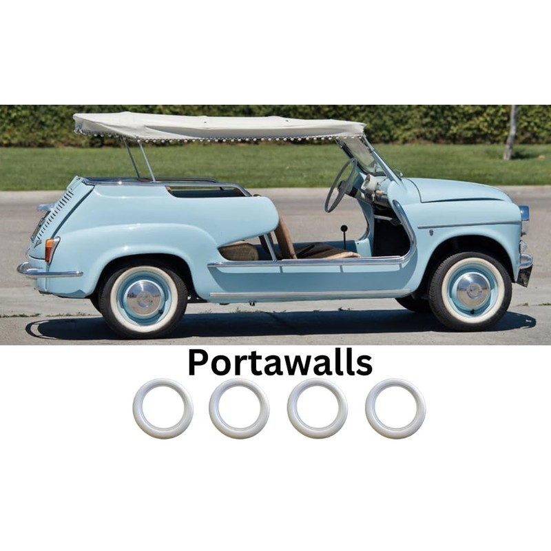 PORTAWALL 8 inch Rims White Wall tire Portawall Topper Rubber