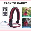 TOPBADE Half Gallon Insulated Water Bottle with Paracord Handle, 64oz
