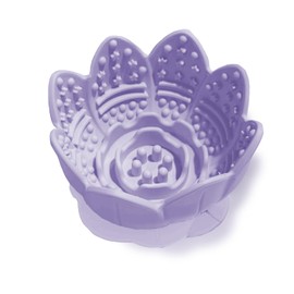 Dog Lick Bowl,Anxiety Relief Slow Feeder Dog Lick Mat Treat Dispenser, Non-Slip Licking Bowl Enrichment Toys for Small Medium Breeds Dogs (Purple, 12x12x7.6CM)