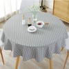 Round Tablecloth, 47/59 in Cotton Linen Fabric Circular Table Cover