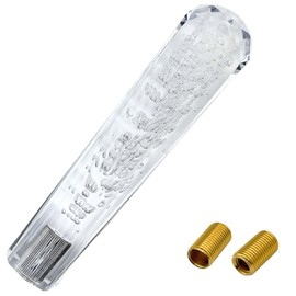 MARUHADO Crystal Shift Knob Octagon Universal Truck Shift Lever with Conversion Adapter M8 M10 M12 P1.25 MT Clear 20cm