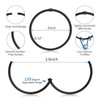 12 Pack Shower Curtain Rings,Black Rustproof Shower Curtain Hooks,Metal Round