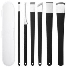cobee 6 Stück Eingewachsene Zehennägel Set, Edelstahl Pediküre Messer Kits Mit Aufbewahrungsbox, Hornhautentferner Hornhauthobel Fußschaber Pediküre Messer Kits Fußpflege Werkzeuge für Hand Füße