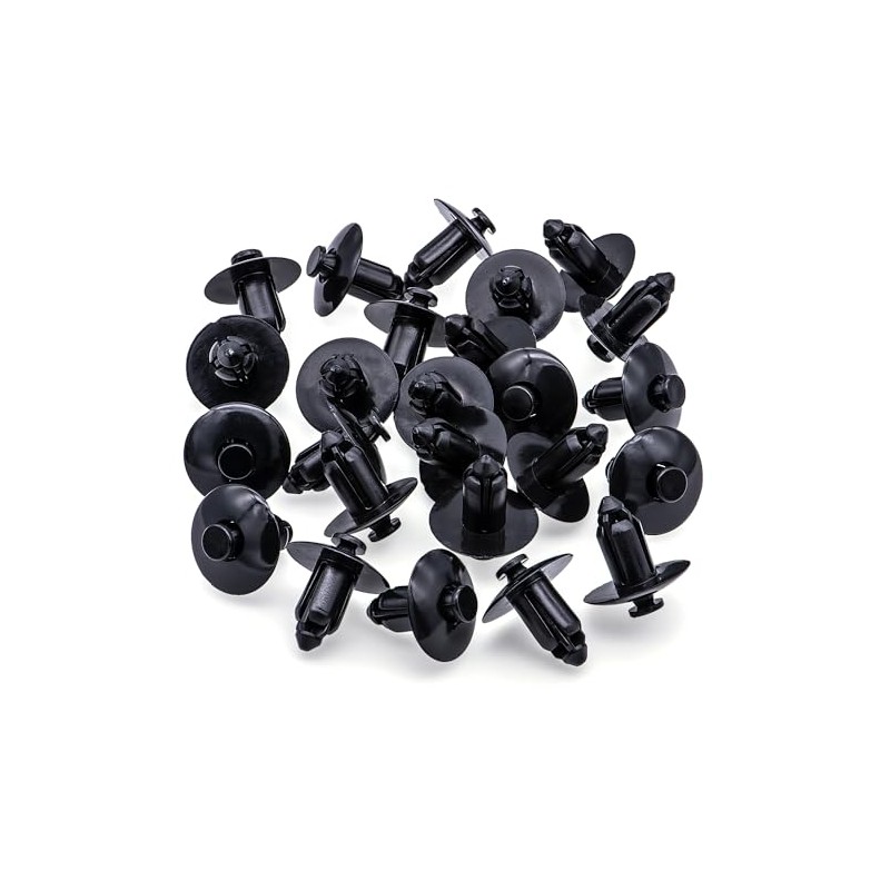 Rexka 25pcs M8 Nylon Push Rivet Pin Fairing Clips ATV