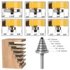 Mesee 1/4 Inch Shank Rabbeting Router Bit with 6 Bearings