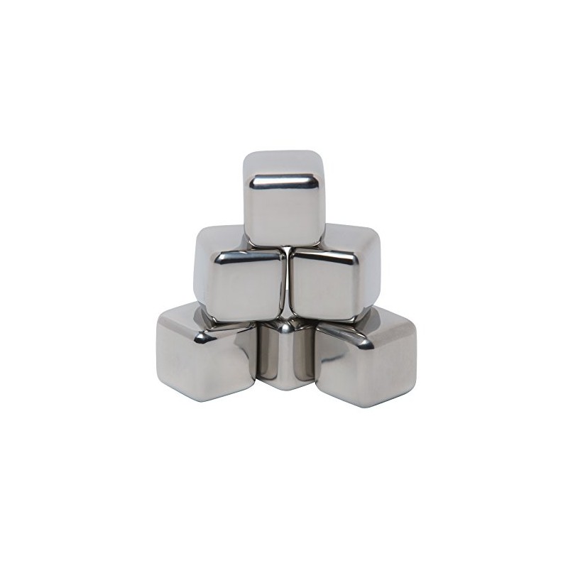 Mammoth Ice Bergs, 6 Reusable Ice Cubes made from 18/8