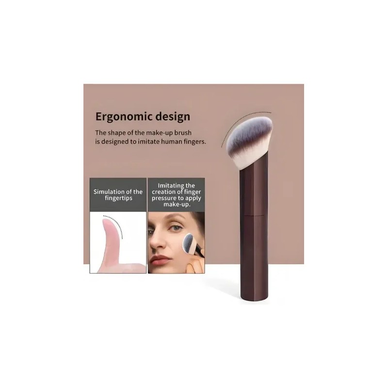 Set 7 Brochas Maquillaje Profesional Alto Nivel Marrón