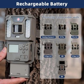 2PCS Rechargeable Battery for Reveal Hunting Trail Camera X Gen 3.0,2.0,Pro 3.0