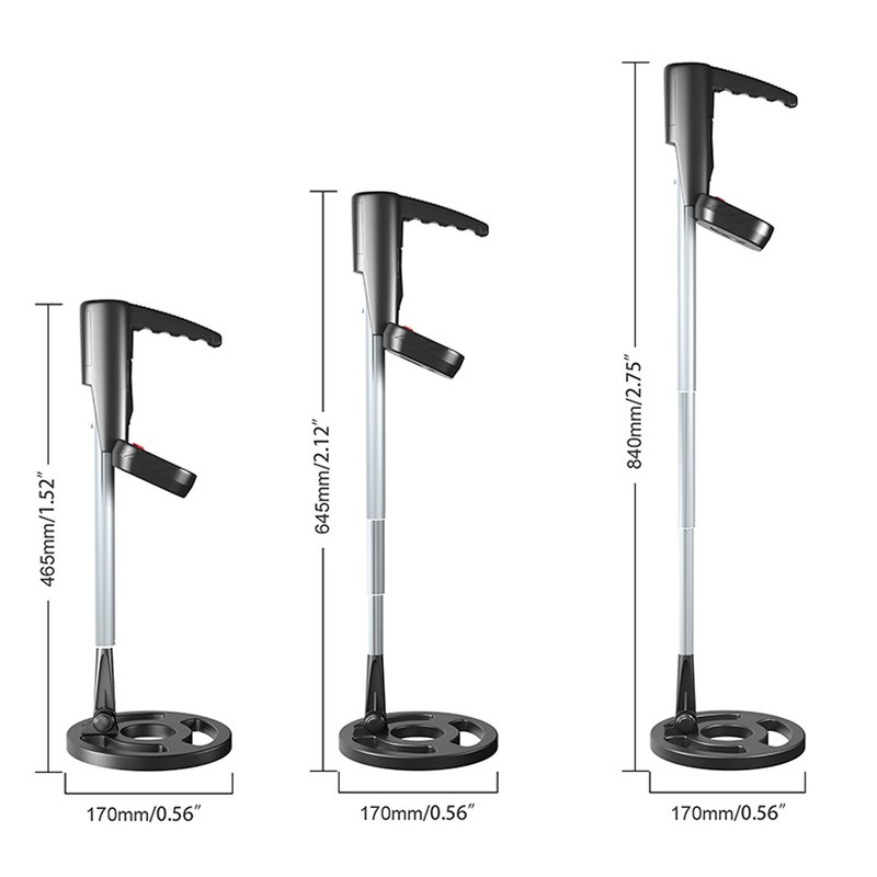 Metal Detector Foldable Length Adjustable High Sensitivity Lightweight Handheld Metal
