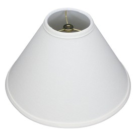 FenchelShades.com Lampshade 4" Top Diameter x 12" Bottom Diameter x 8" Slant Height with Washer (Spider) Attachment for Lamps with a Harp (White)