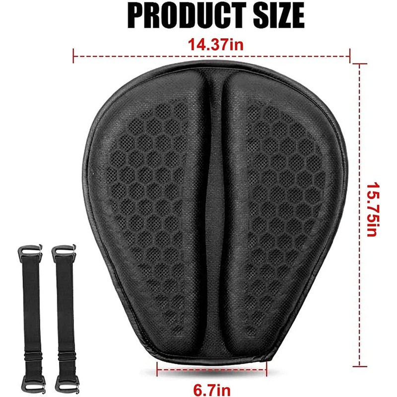 RWUJILONG Motorcycle Seat Cushion 3D Honeycomb Motorcycle Gel Seat Cushion