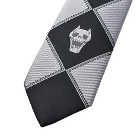ZEUIHELO Men's Classic Necktie Kira Yoshikage Cosplay tie skeleton (BLACK 2)