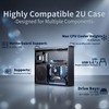 UTLGAMENG 2U Micro-ATX Rackmount Server Chassis, 4 PCIe Slots &