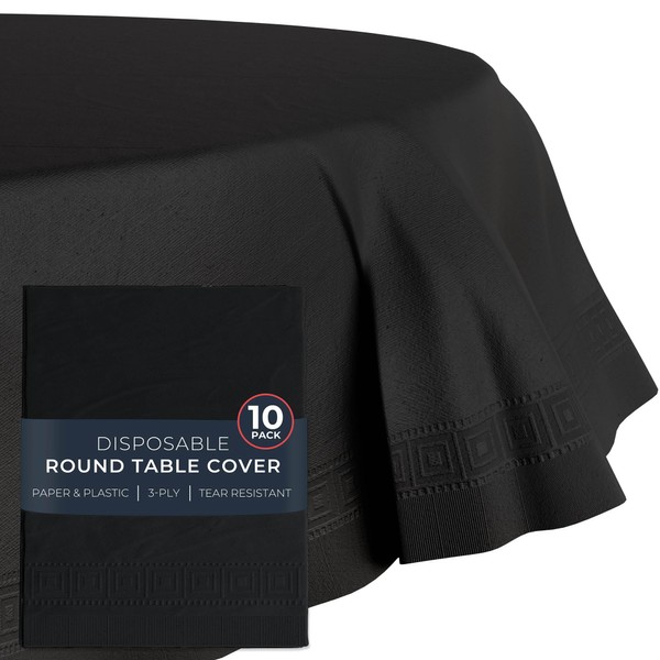 HOUZZKINGZ USA Paper Tablecloths for Round Tables | 82" –