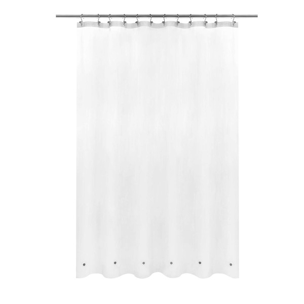 Barossa Design Extra Long Shower Curtain Liner with 6 Magnets - 72" x 84" XL, Waterproof PEVA Shower Liner for Bathroom, PVC Free, Metal Grommets - Frost, 72x84