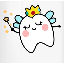 Money Box - Carnival & Fancy Dress Money Boxes - Tooth Fairy - Dentist Tooth Fairy Gift Dental Assistant Dentistry Gift Idea - One Size - White - Dental Practice Baby Shower Fancy Dress Fairy Dental