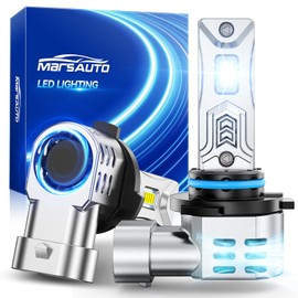 Marsauto 9005/HB3 LED Fog Light Bulbs, 34,000LM Ultra-Bright for Wider Vision, IP67 Waterproof, 9005/HB3 Bulbs with Plug-N-Play LED Tech, Ever-Lasting Lifespan, 2-Pack