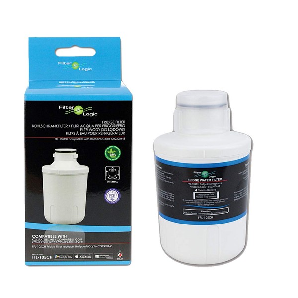 FilterLogic FFL-105CH Fridge Water Filter Compatible with CDA Fridge, Hotpoint