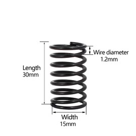 MACHSWON Compression Spring for Home, Machinery, Industrial, Screen Doors, Lawn Mowers, Spring Steel Compressed Spring 15mm OD 1.2mm Wire Size 30mm Free Length, 10pcs