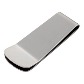 DonDon Men's Money Clip Stainless Steel Silver