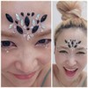 [XBI0HML9]쥬얼리 눈 얼굴 블랙 헤나 페이셜 메이크업 Jewelry Eye Face Black Henna Facial Makeup [ONECOLOR／FREE]