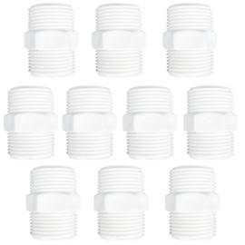 XINWOO Faucet Adapter Fitting Connections Parts for Water Filters/Reverse Osmosis RO Systems(G1 NPT Male x G1 Male,10 Pack)