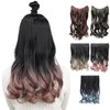 FINGOOO One Touch Wig, Curly & Synthetic Hair, Gradient Inner,