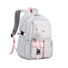 Joymoze Cute Backpack for Girl Teenager Daily Backpack Women Backpack Purse Grey