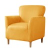 LiveGo Stretch Mid Century Modern Armchair Slipcover 1-Piece Solid Accent