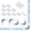 GXILEE Solderless Led Light Connectors 4 pin 10 Pack and