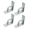 Xadnitu 4 Pieces Chain Link Fence Wood to Metal Posts